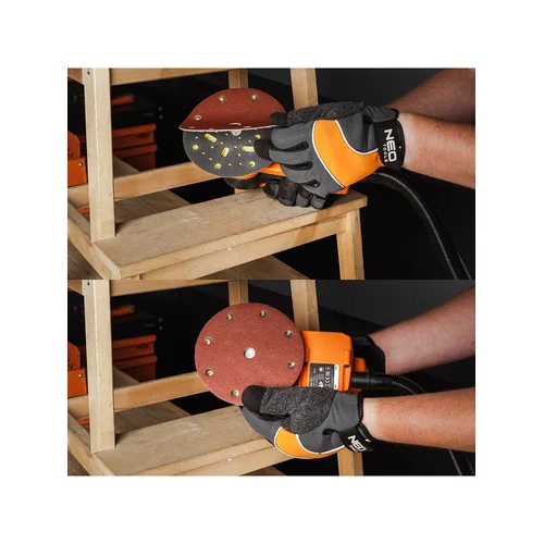 NEO TOOLS Abrazyviniai diskai 150 mm P80 5 vnt su 9 skylėmis 04-721 image 3