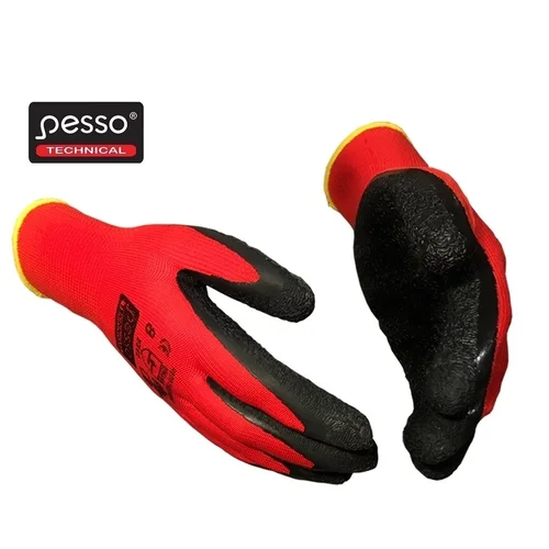 PESSO REDSTAR Nailoninės pirštinės aplietos lateksu 10 image 1