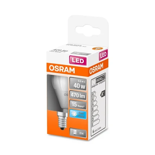 Osram LED lemputė P45, 5.5W, E14, 4000K, 470 lm, matinė image 2