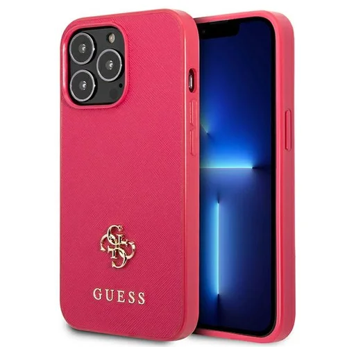 Guess Saffiano 4G dėklas iPhone 13 Pro/13, rožinis image 1