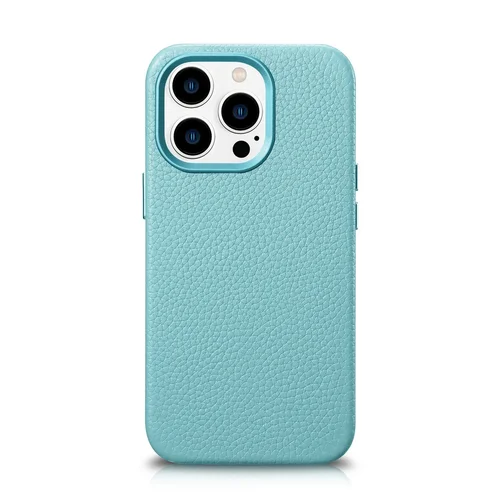 iCarer Litchi Premium dėklas iPhone 14 Pro, žalias image 1
