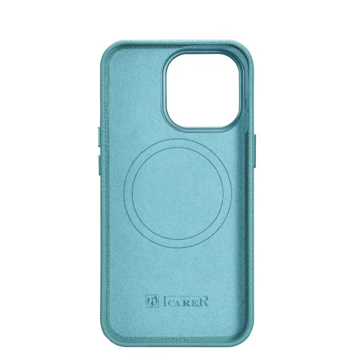 iCarer Litchi Premium dėklas iPhone 14 Pro, žalias image 3