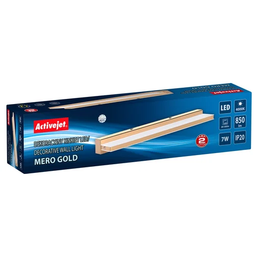 Activejet AJE-MERO GOLD LED sieninis šviestuvas image 3