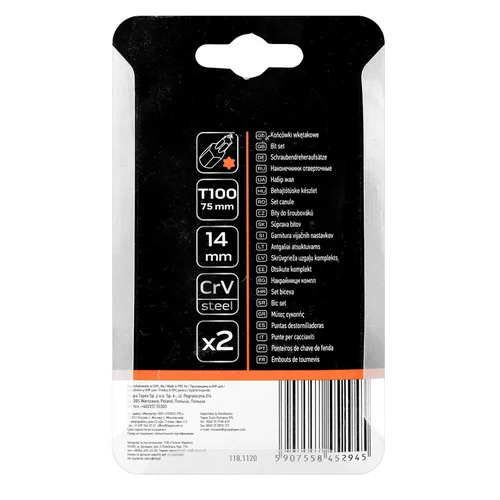 NEO TORX Antgaliukai T100 x 75 mm, S2 plienas image 3