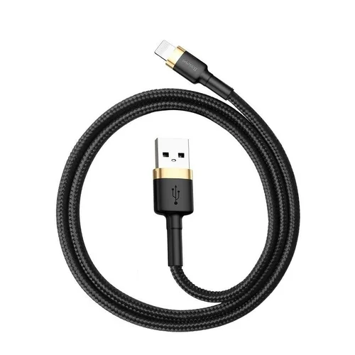 Baseus Cafule CALKLF-CV1 USB–Lightning kabelis 2 m, auksinis ir juodas image 2