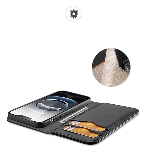 Dux Ducis Hivo atverčiamas dėklas iPhone 16e, juodas image 3