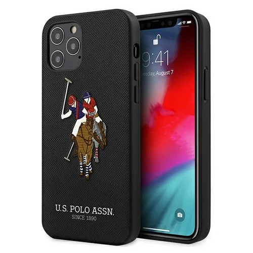 US Polo USHCP12LPUGFLBK dėklas iPhone 12 Pro Max, juodas image 1