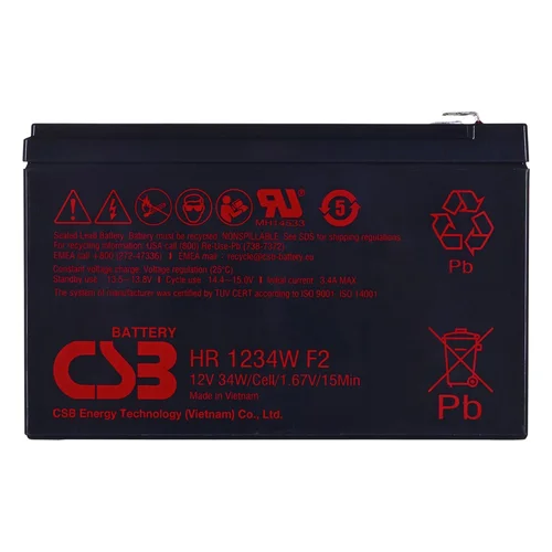 CSB HR1234WF2 12 V 9 Ah baterija image 2