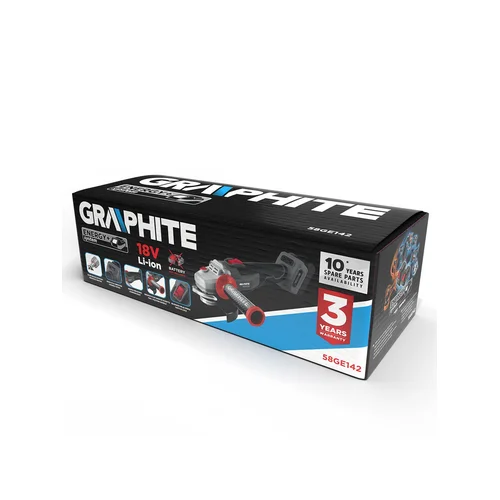 GRAPHITE 58GE142 18V akumuliatorinis bešepetėlinis kampinis šlifuoklis image 2
