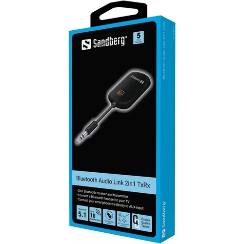 Sandberg Audio Link 2in1 TxRx Bluetooth siųstuvas 3,5 mm image 2