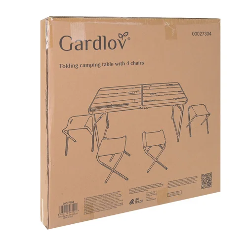 GARDLOV sulankstomas sodo stalas su 4 kėdėmis image 2
