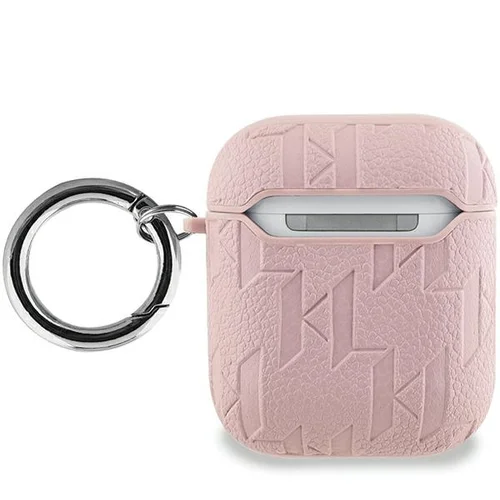 Karl Lagerfeld Monogram Choupette Head dėklas AirPods 1/2, rožinis image 2