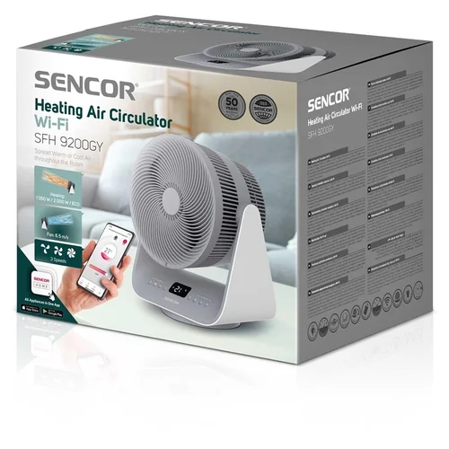 Sencor SFH 9200GY Termoventiliatorius, 2 kW image 2