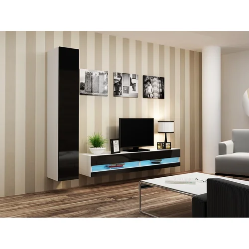 TV spintelė VIGO NEW 180 × 40 × 30 cm, balta/juoda image 2
