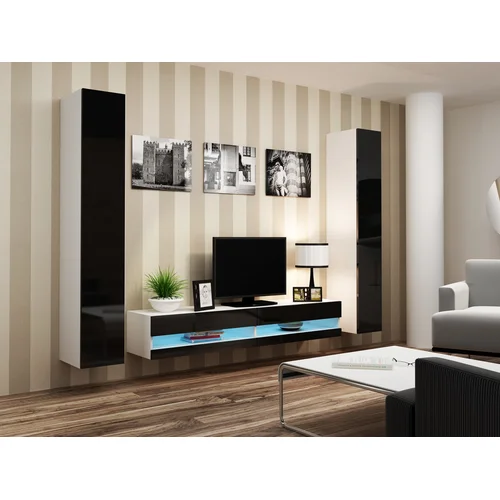 TV spintelė VIGO NEW 180 × 40 × 30 cm, balta/juoda image 3