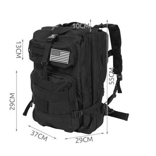 TRIZAND XL karinė kuprinė 35 l juoda image 2