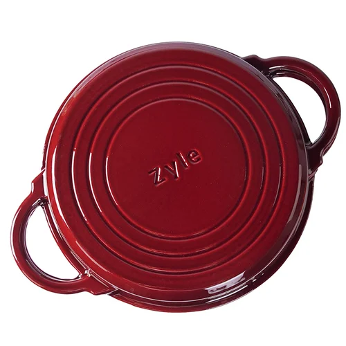 Zyle ZY11RKI Apvalus emaliuotas ketaus puodas 3,8 L image 3
