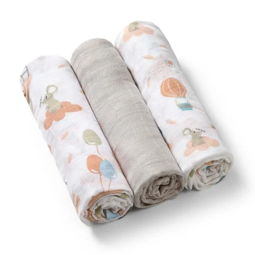 BabyOno vystyklai bambukiniai 3 vnt, pilki 397/09 image 2