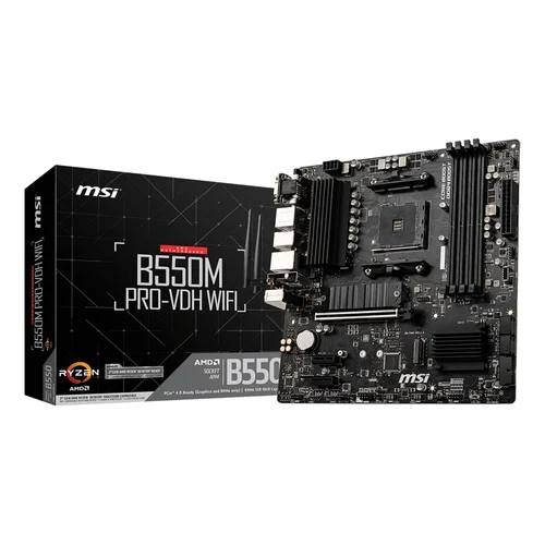 MSI B550M PRO-VDH WIFI AMD B550 AM4 micro ATX image 1