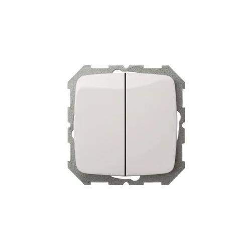 Jungiklis LIREGUS ALFA, 2 klav., baltos spalvos, IP44 image 1