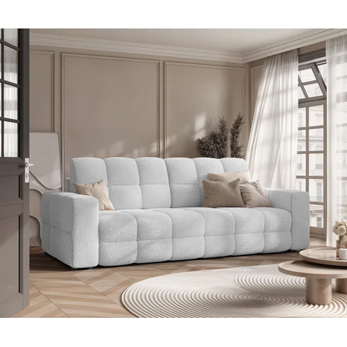 MOLLY trivietė išskleidžiama sofa, šviesiai pilka image 1