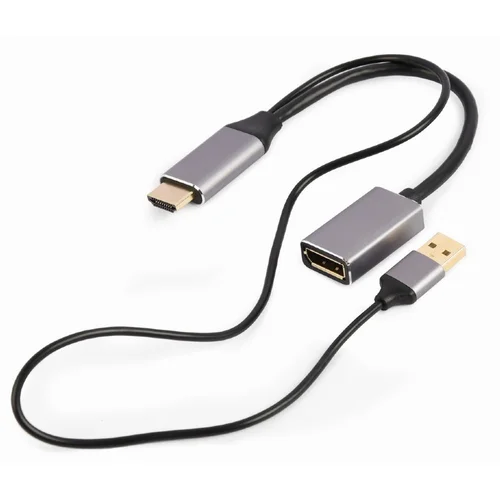 Gembird A-HDMIM-DPF-02 HDMI–DisplayPort adapteris, 0,1 m, juodas image 1