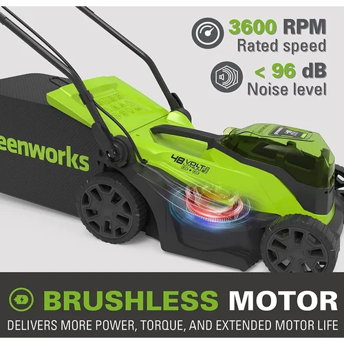 Akumuliatorinė vejapjovė Greenworks G24X2LM36K4X, 48 V (2X24V), 36 cm image 3