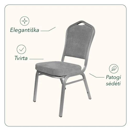 Banketinė kėdė Economy Leila 43 cm plotis image 3