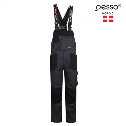 PESSO Twill stretch puskombinezonis, Pilkas, 64/188 image 1