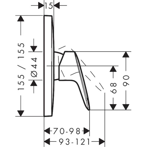 Hansgrohe Logis 71605000 Chromo potinkinis dušo maišytuvas image 3