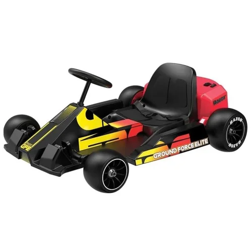 Razor Ground Force Elite elektrinis kartingas, juodas ir raudonas image 1