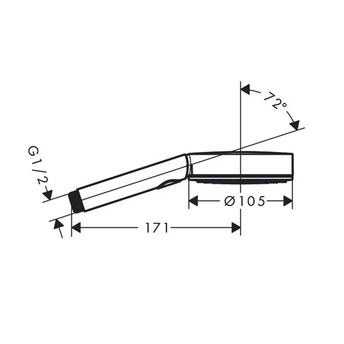 Hansgrohe Pulsify S 105 dušo galvutė, juoda, Ø105 mm image 2