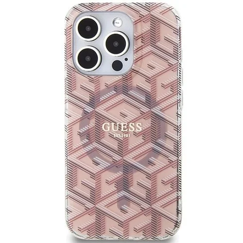 Guess IML GCube MagSafe dėklas iPhone 15 Pro Max, rožinis image 3