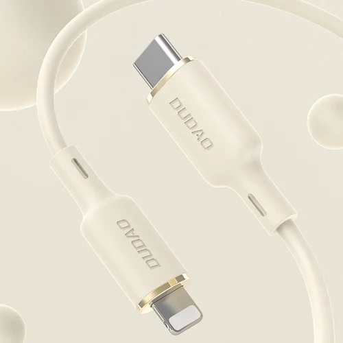 Dudao L7SCL USB-C–Lightning kabelis 30 W, 1 m, smėlinis image 2
