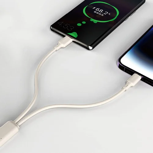 Dudao L7SCL USB-C–Lightning kabelis 30 W, 1 m, smėlinis image 3