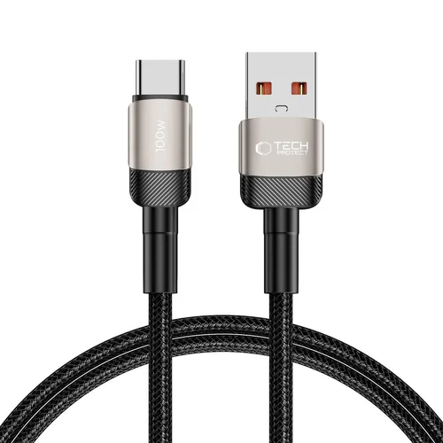 Tech-Protect UltraBoost Evo USB-C / USB-A laidas 100 W, 1 m, titano spalvos image 1