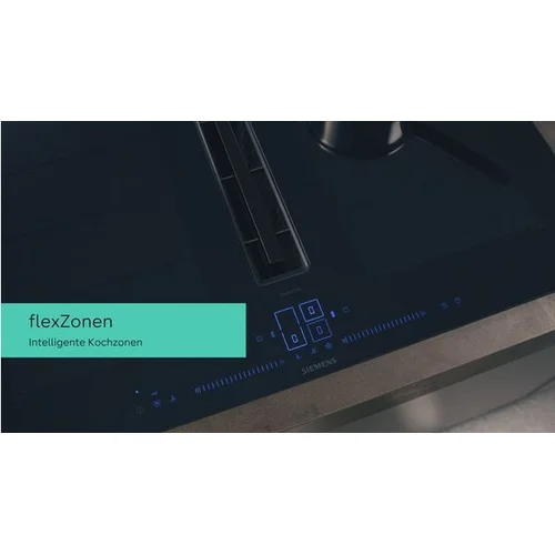 Siemens EX877NX68E Indukcinė kaitlentė su integruotu gartraukiu 80 cm Juoda image 3