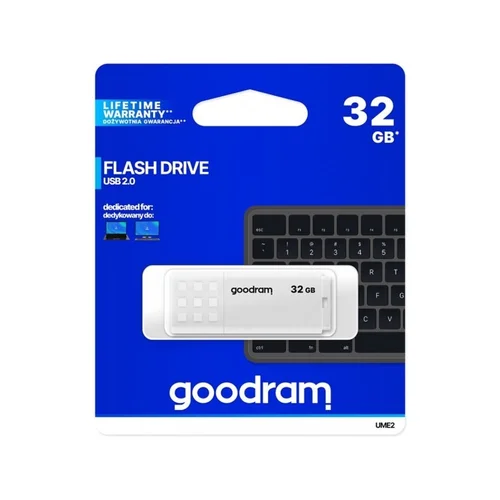 Goodram UME2 USB atmintinė 32 GB balta image 1