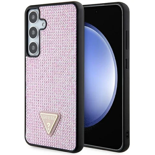 Guess Rhinestone Triangle dėklas Samsung Galaxy S24+ rožinis image 1