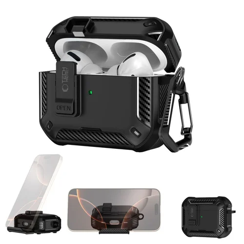Tech-Protect Carbonox MagSafe dėklas AirPods Pro, juodas image 2