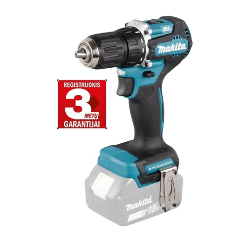 Makita DDF487Z Akumuliatorinis bešepetėlinis gręžtuvas, 18V, 40 Nm image 1