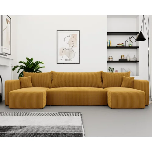 PIANO U kampinė sofa, Poso 01 geltona image 2