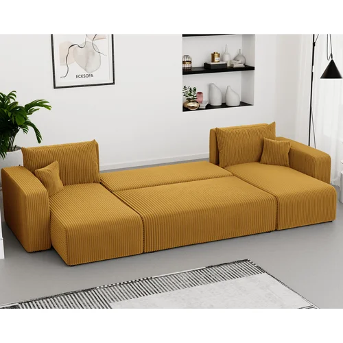 PIANO U kampinė sofa, Poso 01 geltona image 3