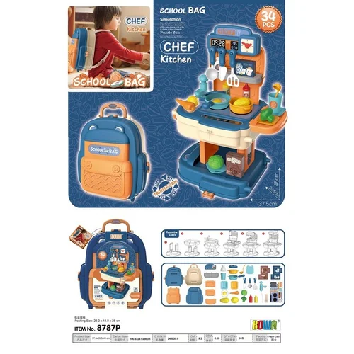 Parduotuvės žaislai School Bag- Chef Kitchen 8787p image 2