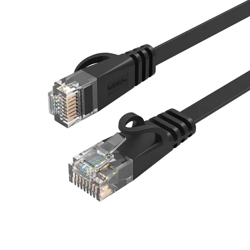 Orico PUG-C6B CAT6 plokščias Ethernet laidas 5 m, juodas image 1