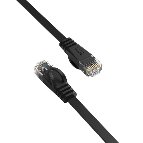 Orico PUG-C6B CAT6 plokščias Ethernet laidas 5 m, juodas image 3