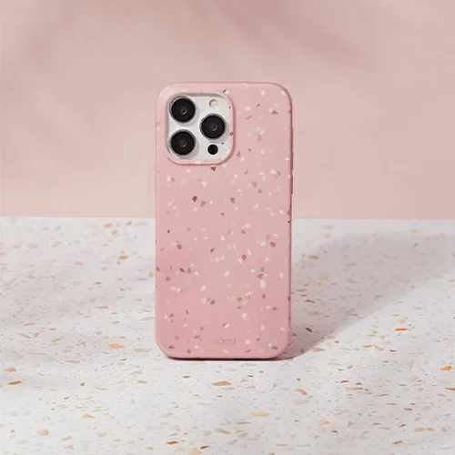 Uniq Coehl Terrazzo dėklas iPhone 14 Pro Max, rožinis image 2