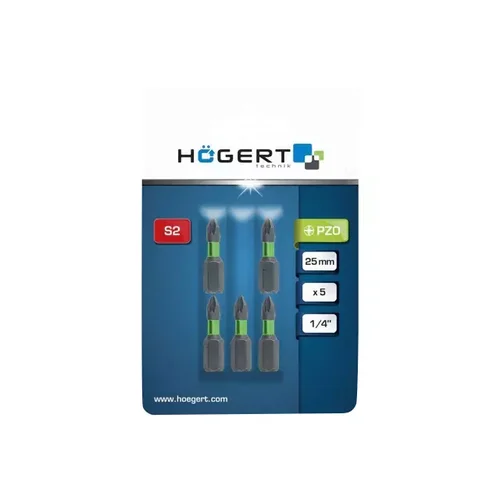 HOGERT HT1S125 1/4 colio smūginiai antgaliai, 5 vnt image 1