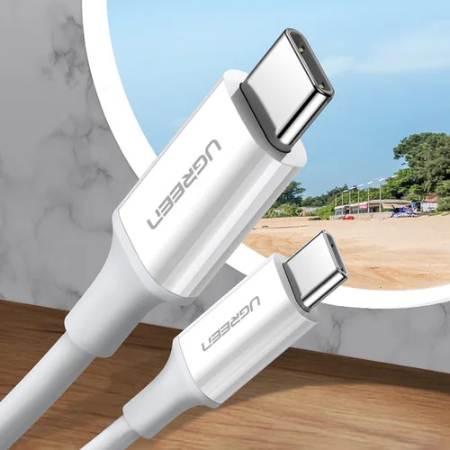 Ugreen US264 60518 USB-C kabelis 1 m, baltas image 2