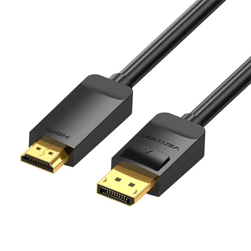 Vention HAGBH DisplayPort 1.2–HDMI 1.4 kabelis, 2 m, juodas image 2
